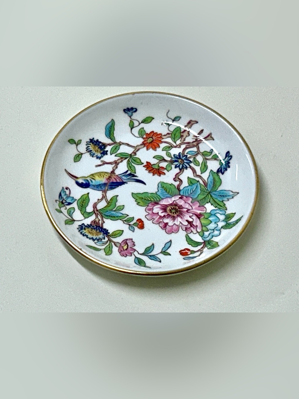 Mid Century Antique Est. 1775 AYNSLEY ENGLAND Gold Trim Trinket Dish Coin Tray